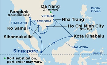 Itinerary Map/Ship Image