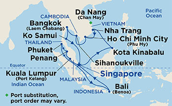 Itinerary Map/Ship Image
