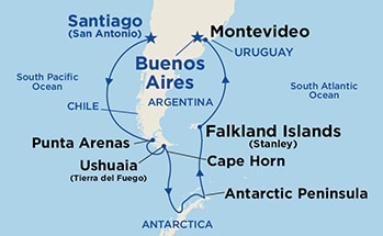 Itinerary Map/Ship Image