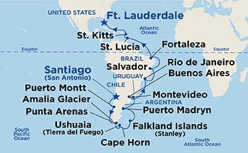 Itinerary Map/Ship Image