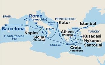 Itinerary Map/Ship Image