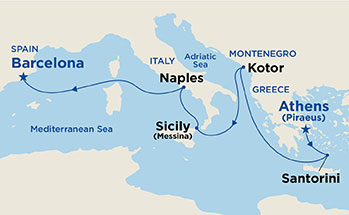 Itinerary Map/Ship Image