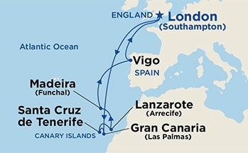 Itinerary Map/Ship Image
