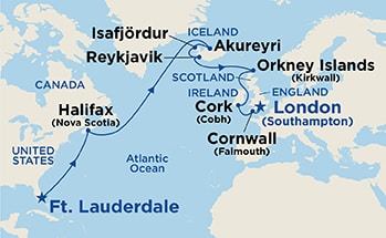 Itinerary Map/Ship Image