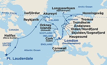 Itinerary Map/Ship Image