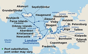 Itinerary Map/Ship Image