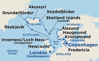 Itinerary Map/Ship Image