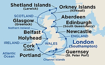 Itinerary Map/Ship Image