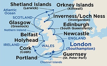 Itinerary Map/Ship Image