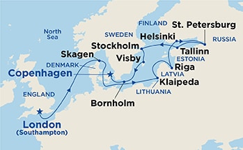 Itinerary Map/Ship Image