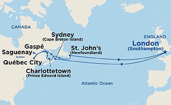 Itinerary Map/Ship Image