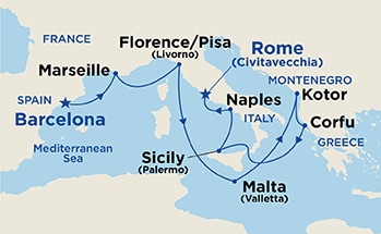 Itinerary Map/Ship Image