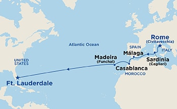 Itinerary Map/Ship Image
