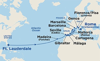 Itinerary Map/Ship Image