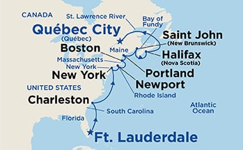 Itinerary Map/Ship Image