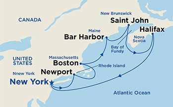Itinerary Map/Ship Image