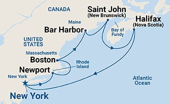 Itinerary Map/Ship Image