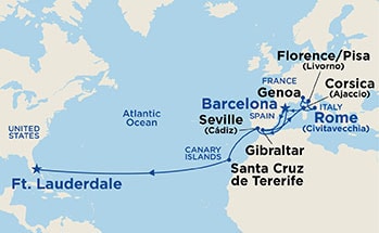 Itinerary Map/Ship Image