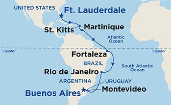 Itinerary Map/Ship Image