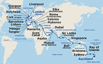 Itinerary Map/Ship Image
