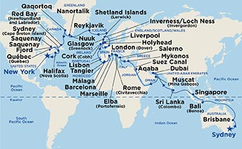 Itinerary Map/Ship Image