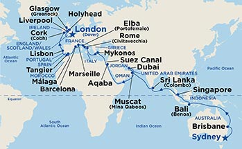Itinerary Map/Ship Image