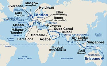 Itinerary Map/Ship Image