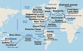 Itinerary Map/Ship Image