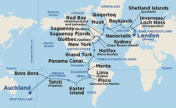 Itinerary Map/Ship Image