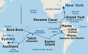 Itinerary Map/Ship Image