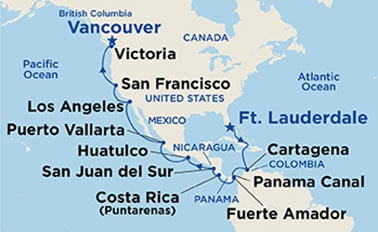 Itinerary Map/Ship Image