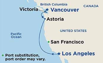 Itinerary Map/Ship Image