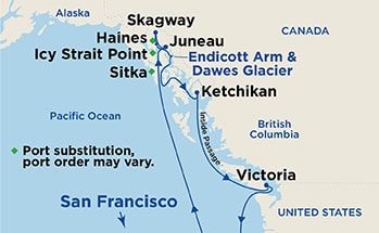 Itinerary Map/Ship Image