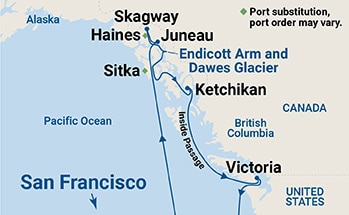 Itinerary Map/Ship Image