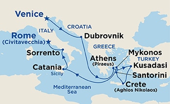 Itinerary Map/Ship Image