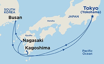 Itinerary Map/Ship Image