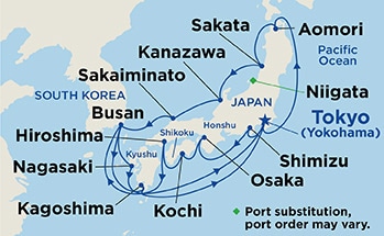 Itinerary Map/Ship Image