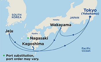 Itinerary Map/Ship Image