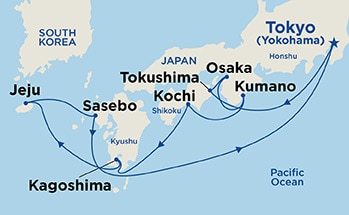 Itinerary Map/Ship Image