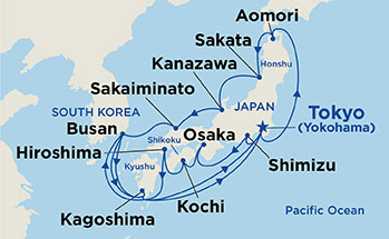 Itinerary Map/Ship Image