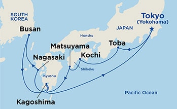 Itinerary Map/Ship Image