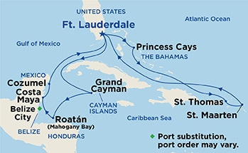 Itinerary Map/Ship Image