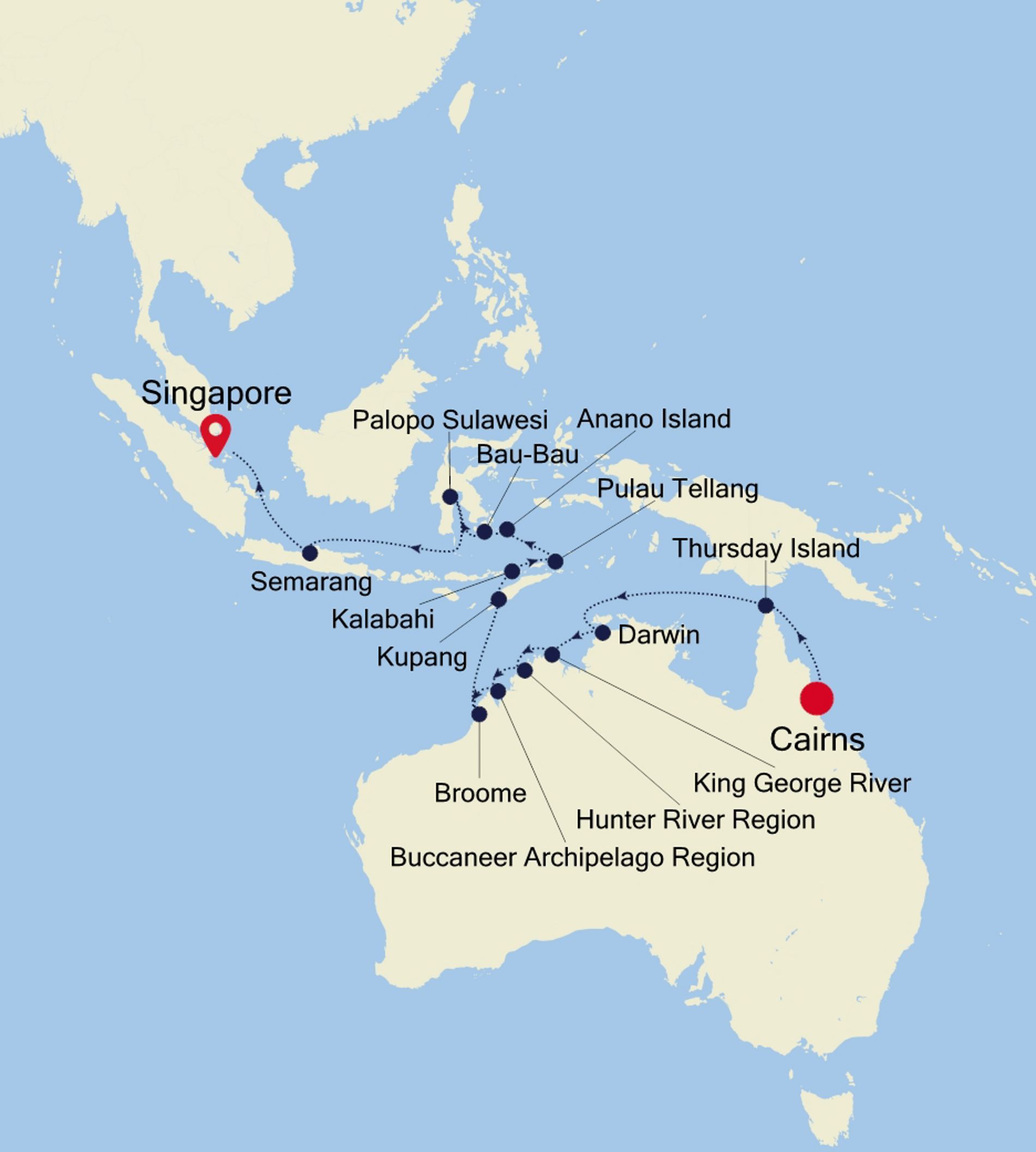 Itinerary Map/Ship Image