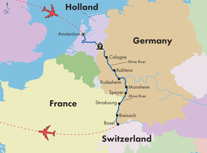 Gate1 River Cruises : Monarch Countess : 11 Day Rhine ...