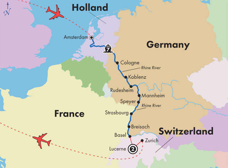 Gate1 River Cruises : Monarch Countess : 11 Day Rhine River Cruise with ...