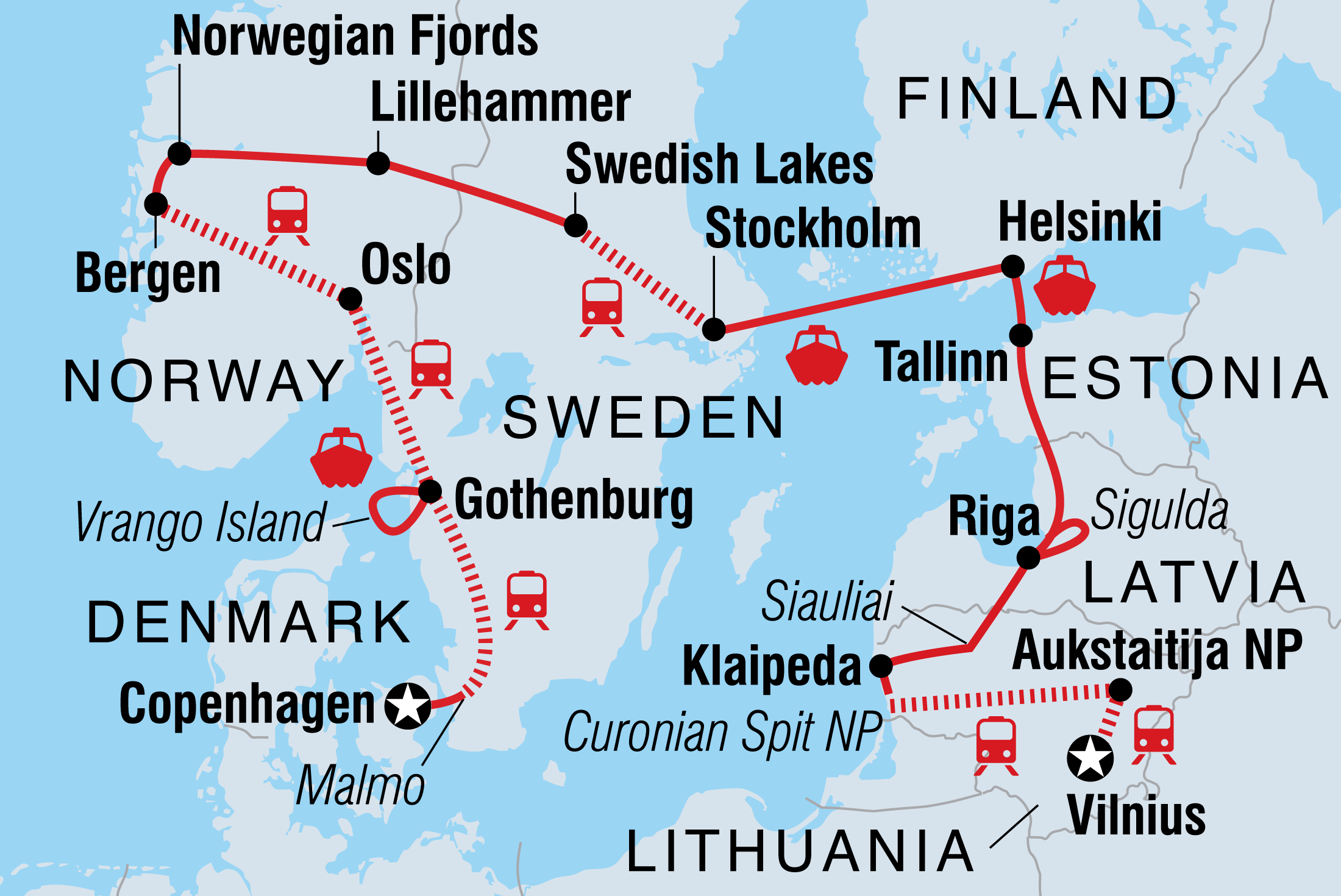 finland travel route