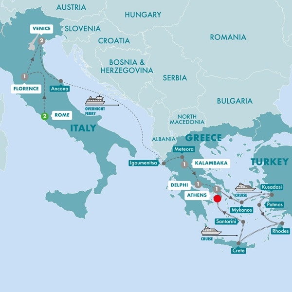 Trafalgar Tours Best Of Italy And Greece With Cruise Premier 2020