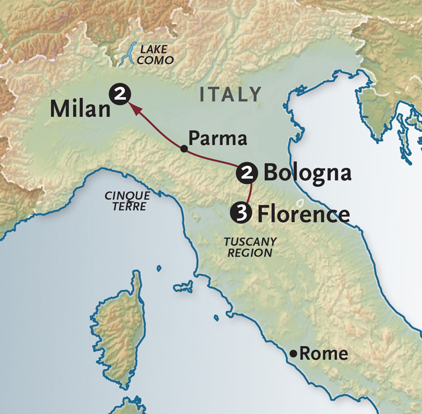 Northern Italy Florence, Bologna + Milan by Alexander Roberts Tours with 107 Reviews Tour Id