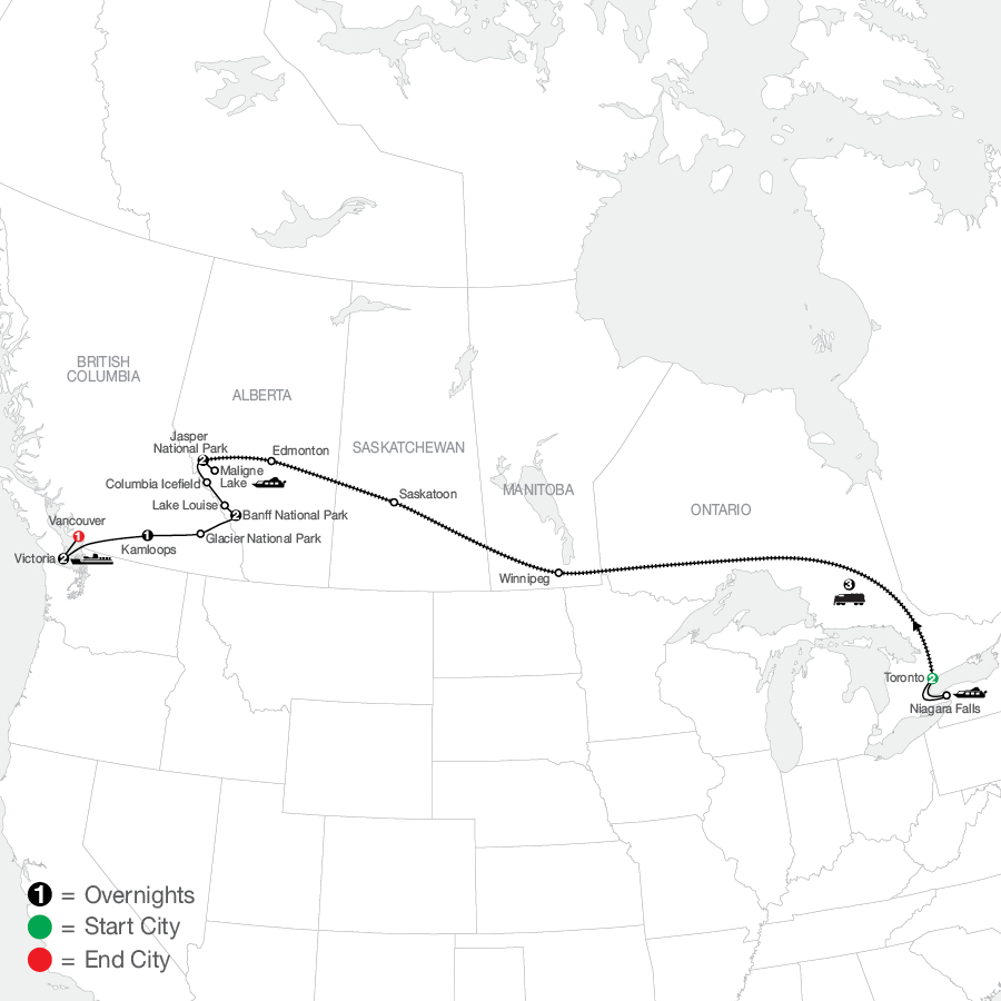 Great Canadian Rail Journey 2024 Small Group by Globus Tours with 1