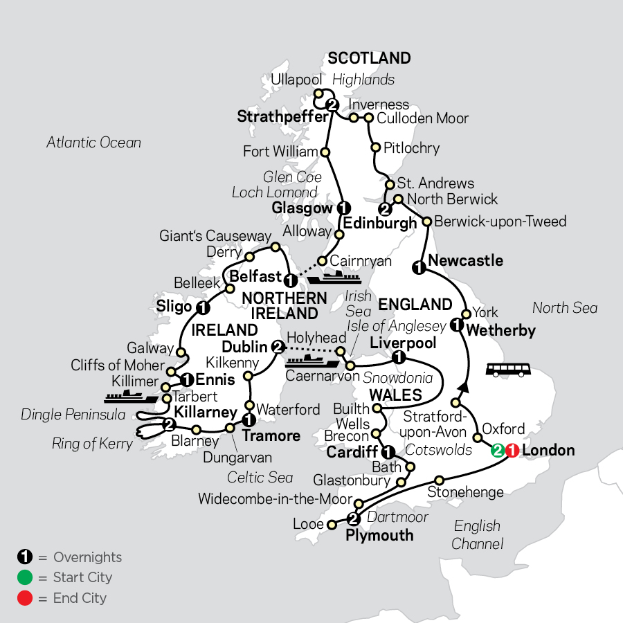british isles self guided tours